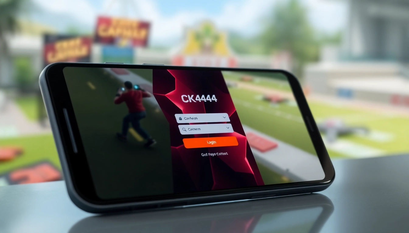 Secure ck4444 login app android interface on a smartphone, highlighting ease of access and safety features for online gaming users.