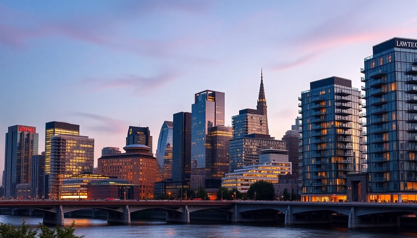 London Property Market trends with high-rise buildings against city skyline, emphasizing