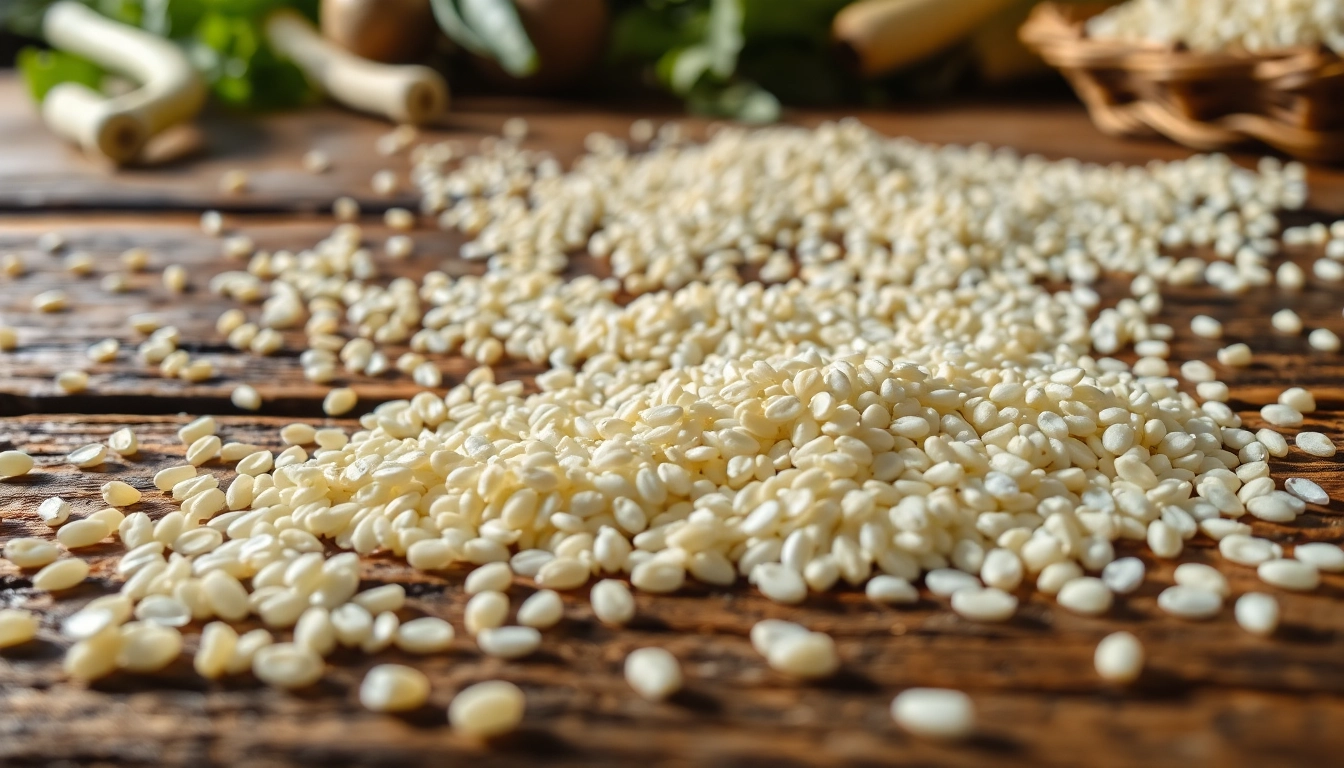 White Quinoa Seeds are showcased in a close-up shot emphasizing their fresh, creamy appearance